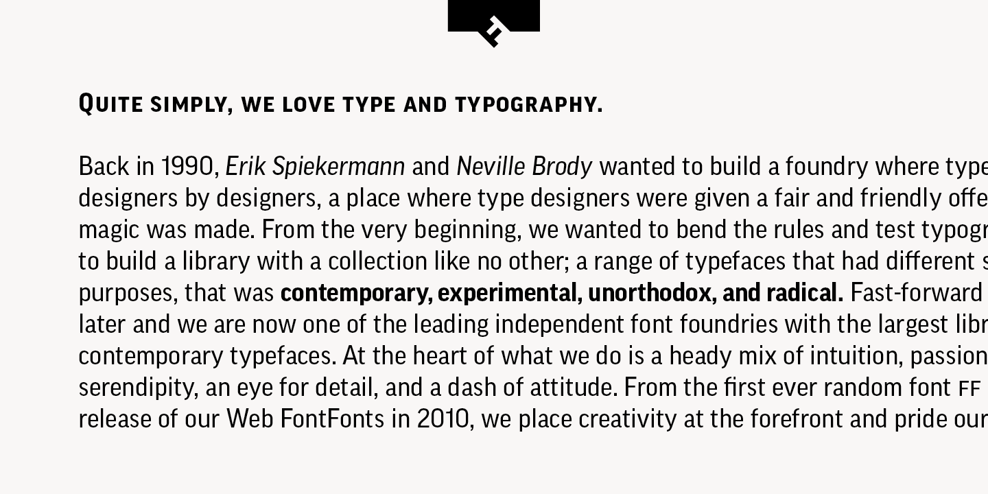 Przykład czcionki FF Good Pro Wide Medium Italic